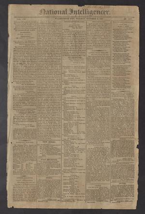 Primary view of National Intelligencer. (Washington City [D.C.]), Vol. 13, No. 2037, Ed. 1 Tuesday, October 12, 1813