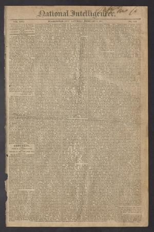 Primary view of object titled 'National Intelligencer. (Washington City [D.C.]), Vol. 13, No. 1932, Ed. 1 Saturday, February 6, 1813'.