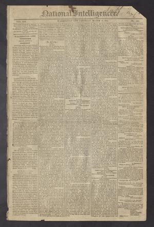Primary view of object titled 'National Intelligencer. (Washington City [D.C.]), Vol. 13, No. 1948, Ed. 1 Saturday, March 13, 1813'.