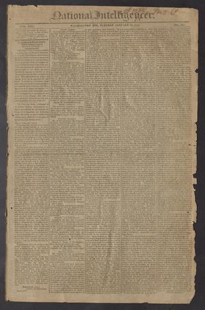 Primary view of object titled 'National Intelligencer. (Washington City [D.C.]), Vol. 13, No. 1921, Ed. 1 Tuesday, January 12, 1813'.