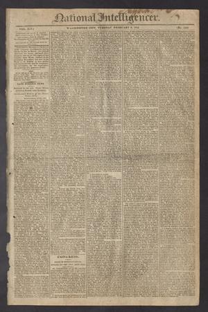 Primary view of object titled 'National Intelligencer. (Washington City [D.C.]), Vol. 13, No. 1933, Ed. 1 Tuesday, February 9, 1813'.
