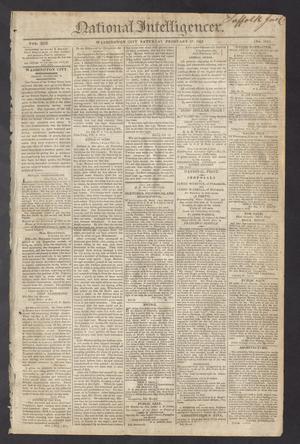 Primary view of object titled 'National Intelligencer. (Washington City [D.C.]), Vol. 13, No. 1942, Ed. 1 Saturday, February 27, 1813'.
