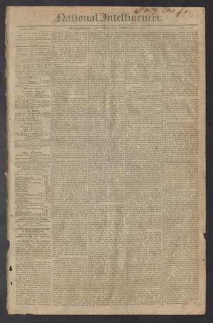 Primary view of object titled 'National Intelligencer. (Washington City [D.C.]), Vol. 13, No. 1931, Ed. 1 Thursday, February 4, 1813'.