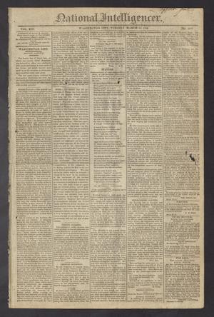 Primary view of object titled 'National Intelligencer. (Washington City [D.C.]), Vol. 13, No. 1952, Ed. 1 Tuesday, March 23, 1813'.