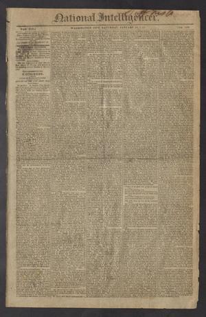 Primary view of object titled 'National Intelligencer. (Washington City [D.C.]), Vol. 13, No. 1926, Ed. 1 Saturday, January 23, 1813'.