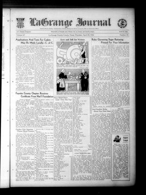 Primary view of La Grange Journal (La Grange, Tex.), Vol. 63, No. 18, Ed. 1 Thursday, April 30, 1942