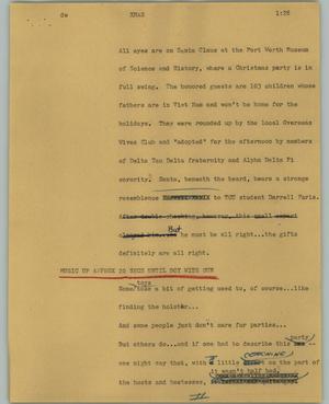 Primary view of object titled '[News Script: Xmas]'.
