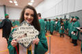 Thumbnail image of item number 1 in: '[Mayborn graduate holding her decorated cap]'.