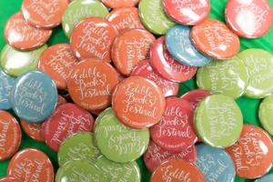 Primary view of object titled '[Edible Books Festival buttons]'.