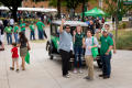Photograph: [Students stand in front of Mean Green Machine]