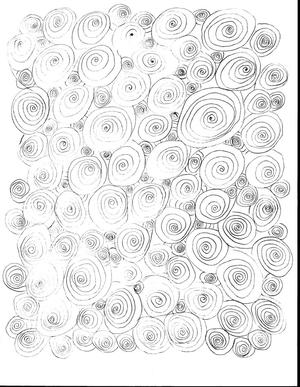 Primary view of object titled '[Drawing of circular swirls]'.