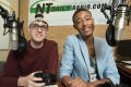 Photograph: [NT Daily Radio hosts sitting at mics]