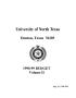 Book: University of North Texas Budget: 1998-1999, Volume 2