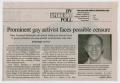 Clipping: [Clipping: Prominent gay activist faces possible censure]