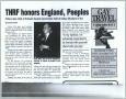 Letter: [Clipping: THRF Honors England, Peeples]