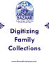 Text: ["Digitizing Family Collections" poster]