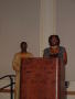 Image: [Two student speakers during BHM banquet 2006]