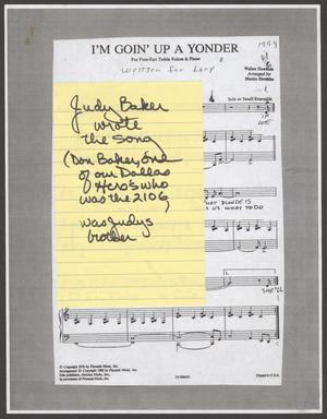 Primary view of object titled '[Sheet Music with notes]'.