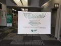 Photograph: [COVID-19 signage in Eagle Student Services Center]