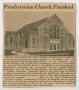 Clipping: [Clipping: Presbyterian Church Finished]