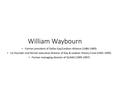 Presentation: [Expanded William Waybourn Blackstone presentation]