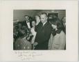 Photograph: [Lyndon B. Johnson taking oath of office from Sarah T. Hughes]
