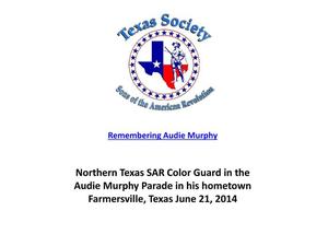 Primary view of object titled '[Audie Murphy Day Parade on June 21, 2014, with attached letter]'.