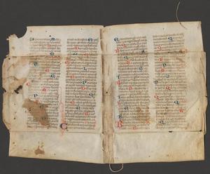 Primary view of [Manuscript Leaf from the 14th Century, Italy]