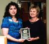 Photograph: [Kathy Dreyer and Pamela Sybert pose with award]