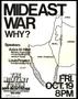Text: Flyer for "Mideast War Why?" The Militant Forum