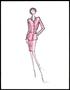 Artwork: [Sketch created by Michael Faircloth of a pink garment for Laura Bush…