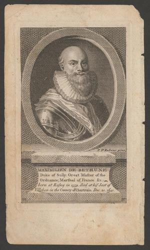 Primary view of ["Maximillion de Bethune" engraving print]
