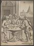 Artwork: [Biblical etching and engraving of a group of men gambling at a table]
