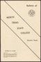 Pamphlet: North Texas State College Schedule of Classes: Fall 1953
