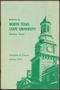 Book: North Texas State University Schedule of Classes: Spring 1963