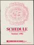 Book: North Texas State University Schedule of Classes: Summer 1982