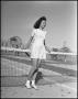 Photograph: [Bessie G. Cooper on the tennis court]