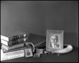 Photograph: [Portrait of President Vandiver and Books]
