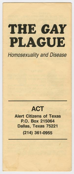 Primary view of object titled 'The Gay Plague: Homosexuality and Disease'.