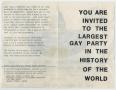 Thumbnail image of item number 2 in: '[Invitation to join the National March on Washington]'.
