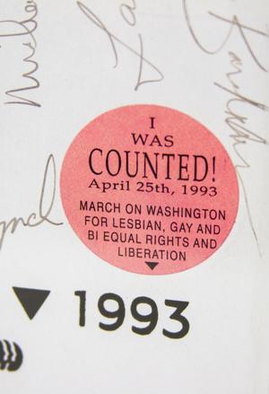 Primary view of object titled '[Dallas poster from the March On Washington (stamp close up)]'.
