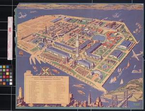 Primary view of object titled 'A cartograph of Treasure Island in San Francisco Bay : Golden Gate International Exposition'.