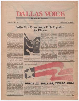 Primary view of object titled '[Pages from Dallas Voice, Volume 1, Number 1]'.