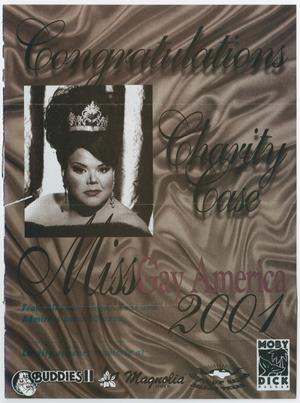 Primary view of object titled '[Flyer: Miss Gay America]'.