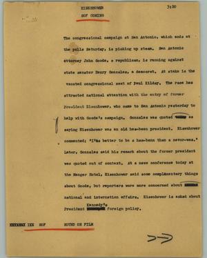 Primary view of [News Script: Eisenhower]