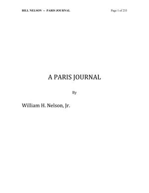 Primary view of [Transcript: A Paris Journal]