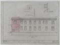 Technical Drawing: Simmons College Cafeteria, Abilene, Texas: Left Side Elevation