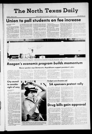 Primary view of The North Texas Daily (Denton, Tex.), Vol. 64, No. 107, Ed. 1 Tuesday, April 28, 1981