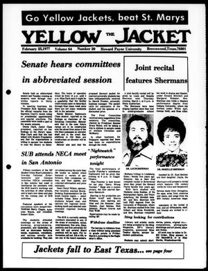 Primary view of The Yellow Jacket (Brownwood, Tex.), Vol. 64, No. 20, Ed. 1, Friday, February 25, 1977