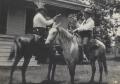 Photograph: [Henry Dew and Horace Blodgett on Horseback]